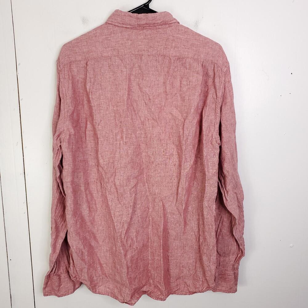 J Crew Shirt Mens Large Linen Button Down Summer Career Office Workwear - Picture 9 of 9
